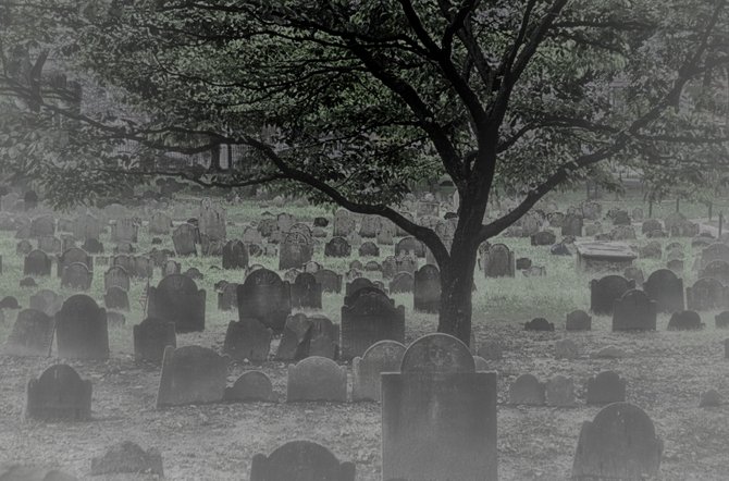 Misty Cemetery in Boston, MA