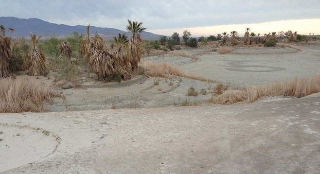 Dry “lake” next to the 18th hole