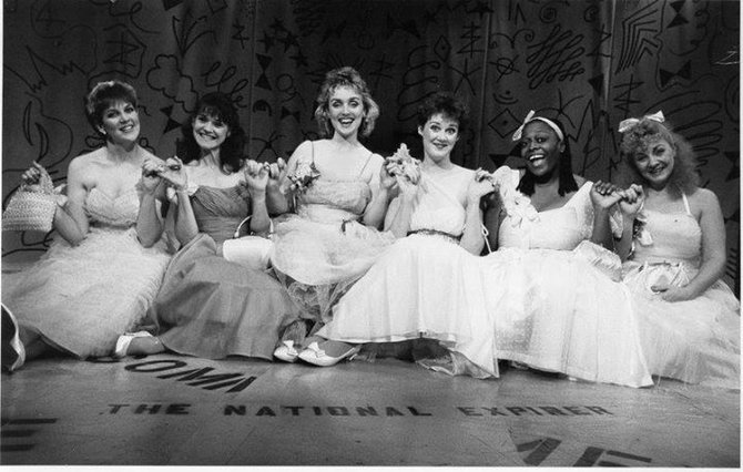 Linda Libby, 3rd from the left, from Six Women With Brain Death, ca. 1985 at San Diego Rep
