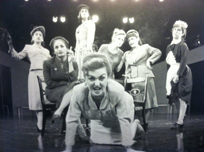 Linda Libby, center, from The Women ca. 1992 at San Diego Rep