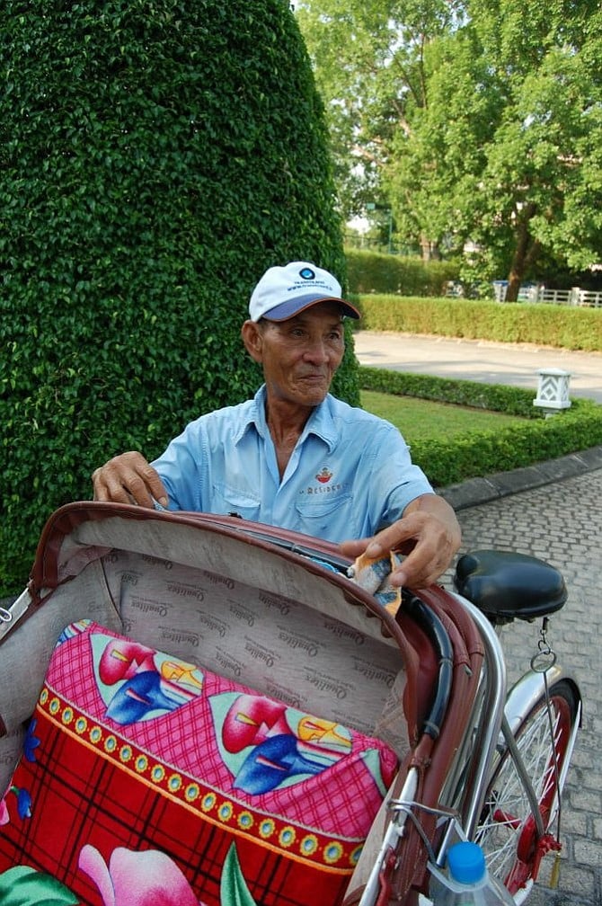 My sturdy cyclo driver Thảo was in the Viet Cong during the Tết Offensive.
