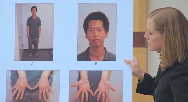 Photos taken of Bryan Chang upon his arrest
