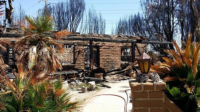 Saska's house after the fire