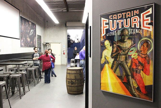 Sci-fi movie posters make for a fun motif at Intergalactic Brewing Company's tasting room