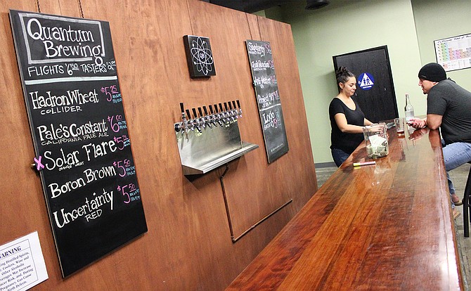The tasting room at Quantum Brewery in Kearny Mesa - Image by @sdbeernews