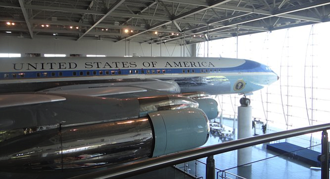The Air Force One jet that served presidents from 1972–2001 is on display at the Ronald Reagan Presidential Library.