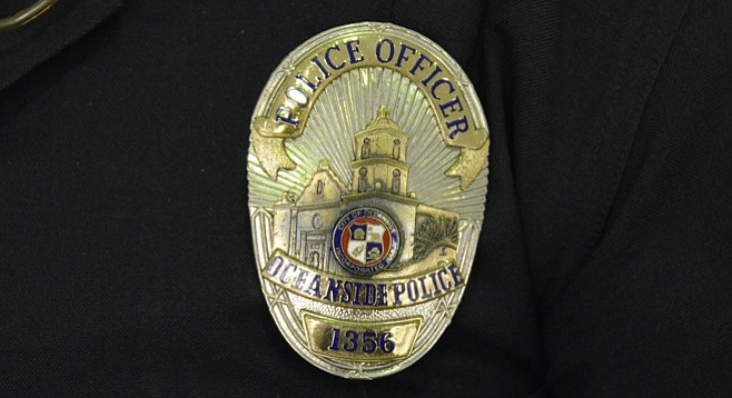 Oceanside police badge.