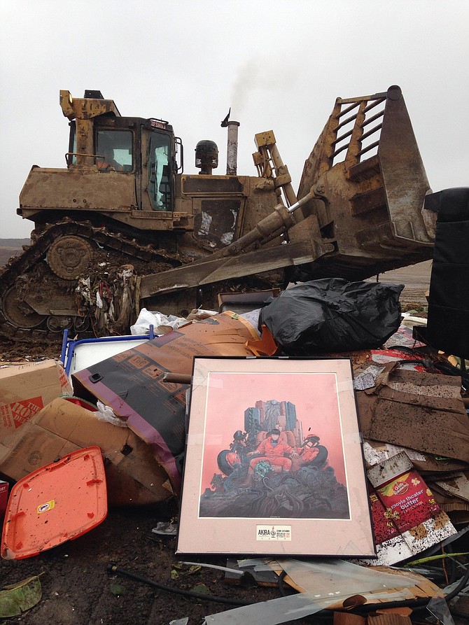 This morning, I spotted this vintage Akira art piece at the Miramar Landfill.