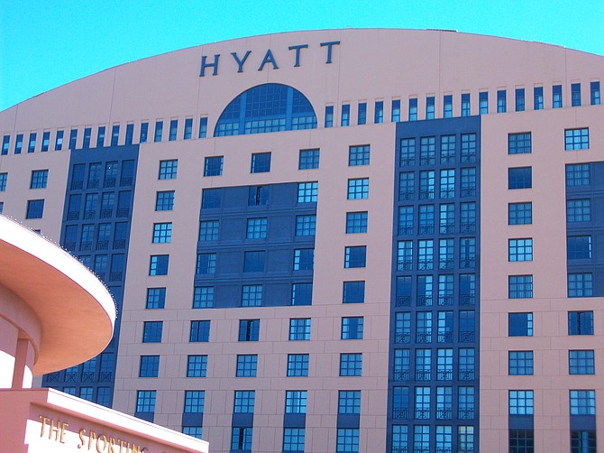 Hyatt Hotel looms large in UTC.