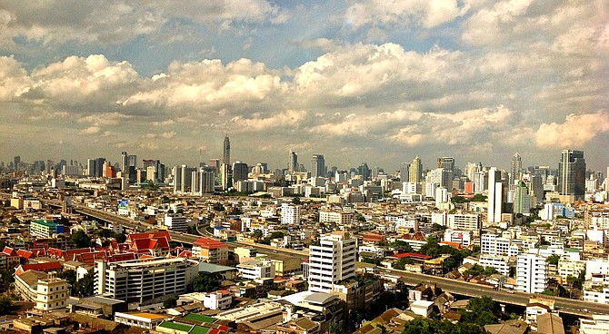 Bangkok's skyline at day time