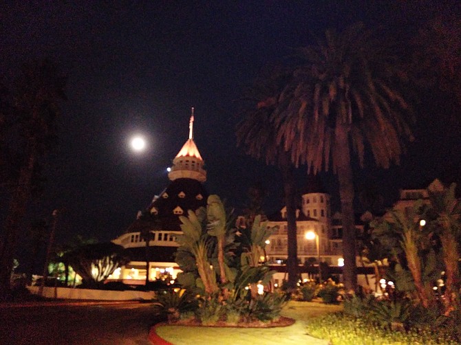 Moon over the Hotel Del Coronado Hotel