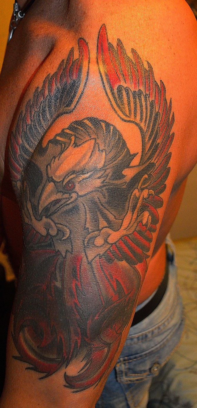 This tattoo of a Phoenix was done by the amazing artist, Greg at Lucky's in San Diego.  It represents my determination to always rise from serious adversity.