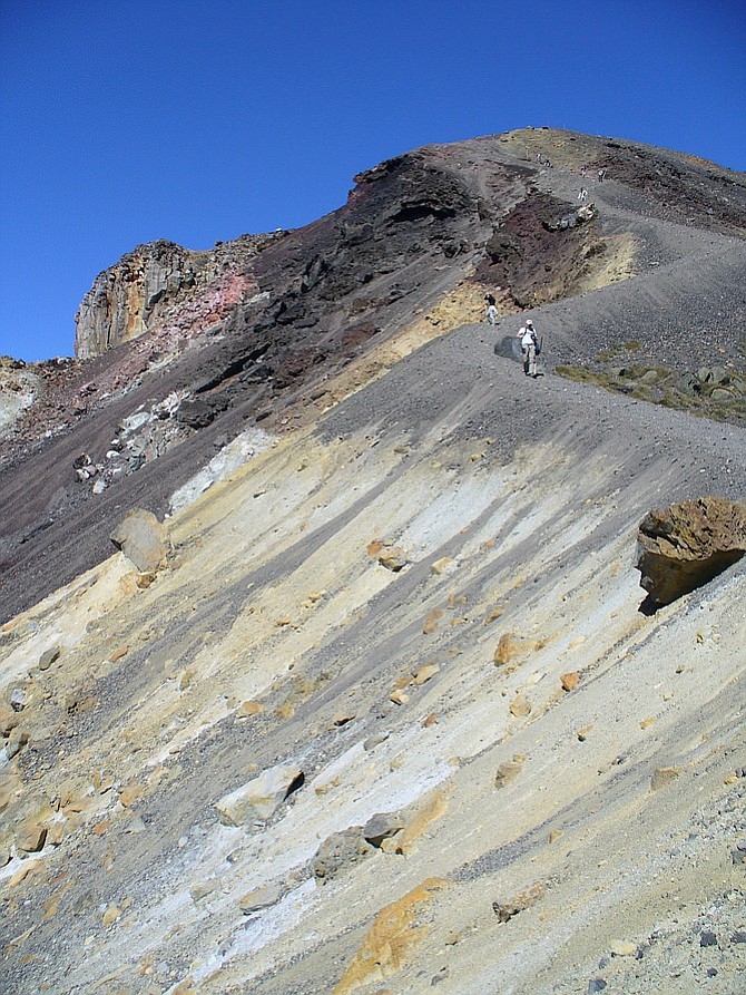 Heading down from Red Crater. 