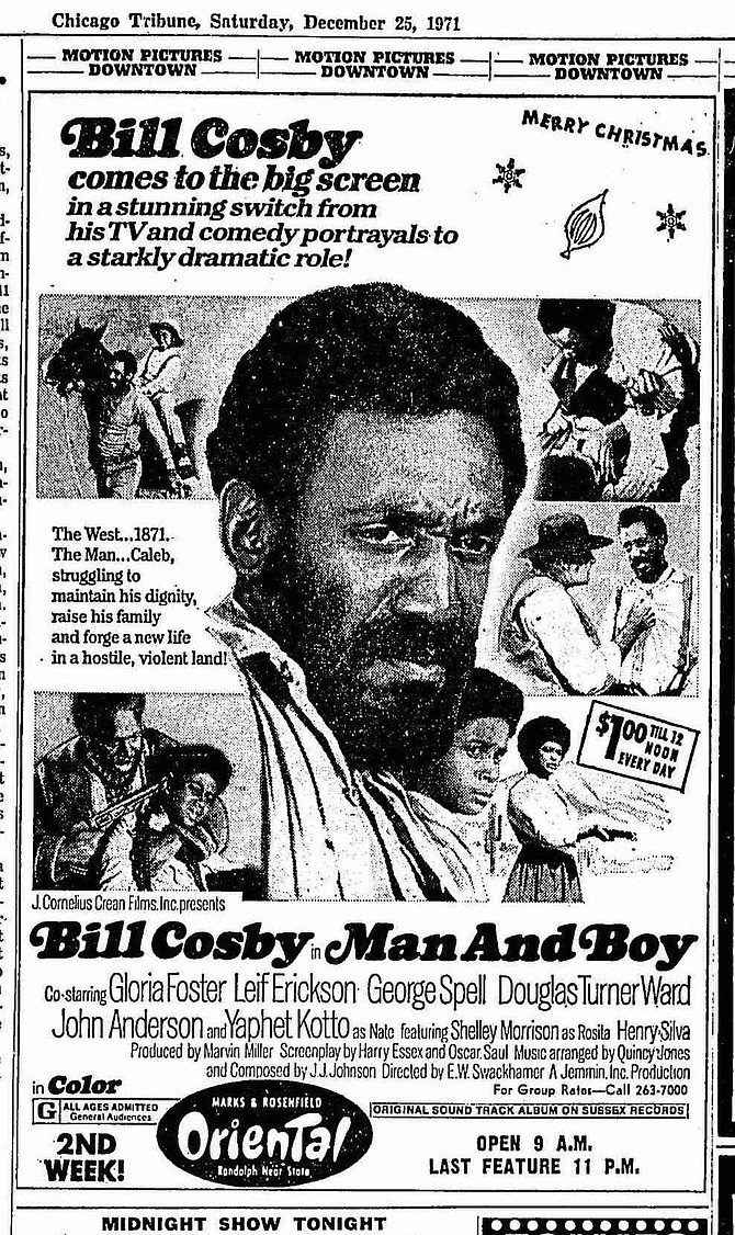 Bill Cosby, in merrier times. The Chicago Tribune," Christmas Day, 1971.