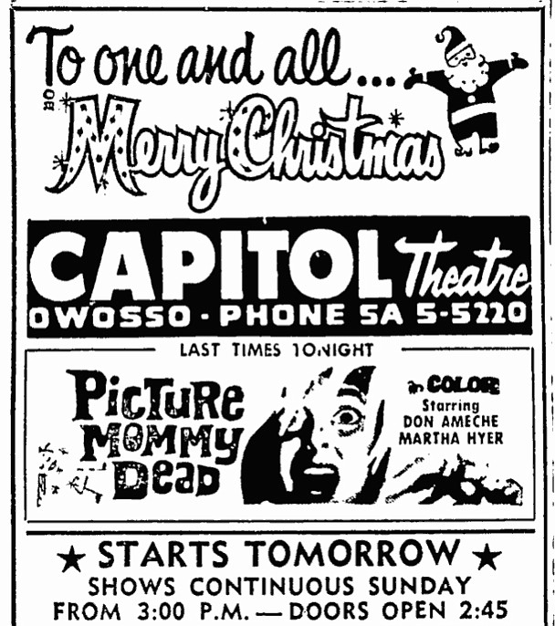 I can picture Christmas without it. "The Owosso Argus-Press," Christmas Eve, 1966.