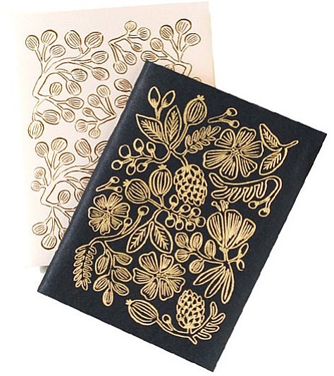Gold accent journals from Pigment