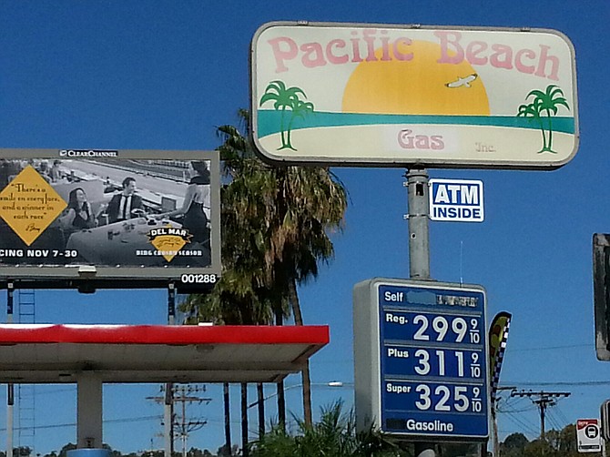 First in the beach area to break the $3/gallon barrier.