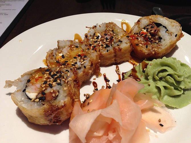 Trifecta roll, the steakhouse-style sushi