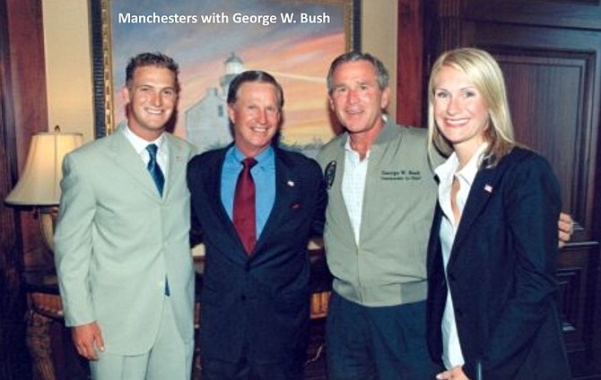 The Manchesters with George W. Bush