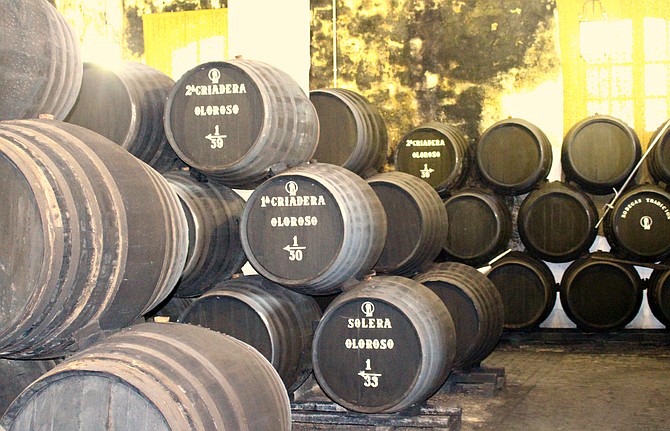 A Sherry bodega in the heart of Jerez, Spain