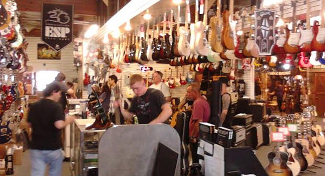 Kearny Mesa guitar mecca Guitar Trader seeking an investor or buyer.