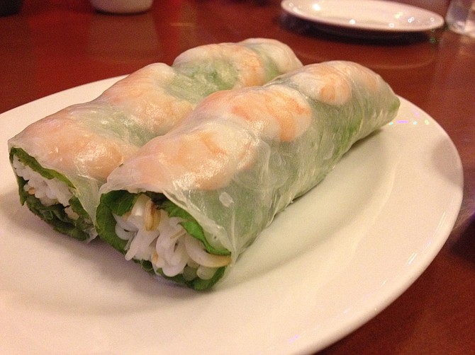 Simple but satisfying shrimp spring rolls, Pho Time PB  