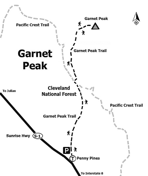 Garnet Peak trail map