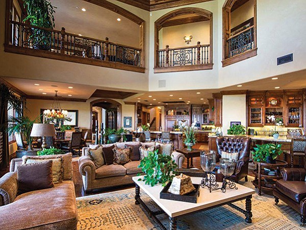 The living area was appointed by noted Rancho Santa Fe designer Maria Barry of Le Dimora.