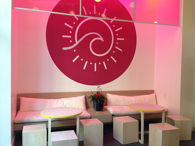 A loungy corner in the market/restaurant.