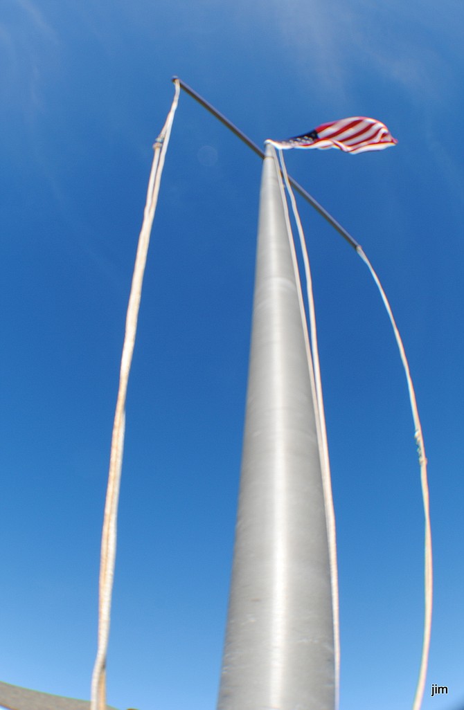The Stars and  Stripes at Cabrillo National Park