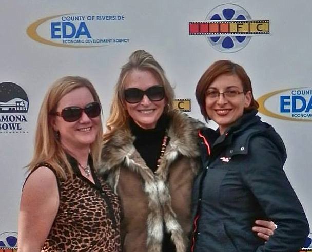 Lisa Bruhn (writer), Terry Ross (director/writer), Janna Resnik (editor) on Red Carpet at Idyllwild International Festival of Cinema 