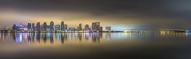 Early morning silence on the San Diego Bay.