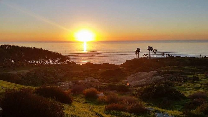 The perfect San Diego sunset over Sunset Cliffs.