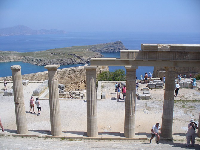 Ancient columns at Lindos