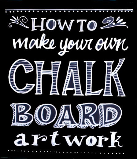 chalk board lettering
