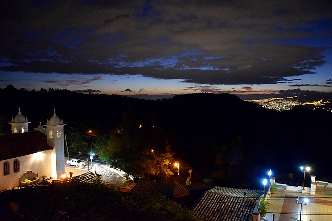 View of Tegucigalpa at sunset from Tres Puntos. Santa Lucia, Honduras. 
