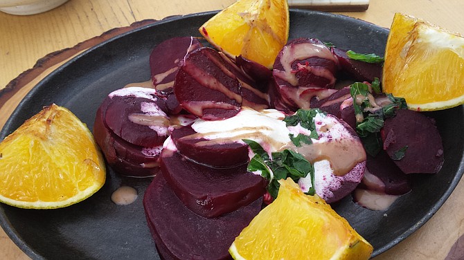 Beet salad, roasted to perfection