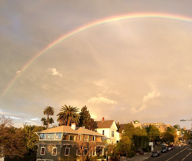 Beautiful rainbow from Golden Hill.