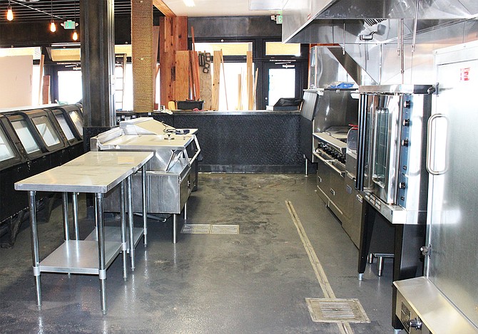 South Park Brewing Co.'s sizable kitchen space (photo by @sdbeernews)