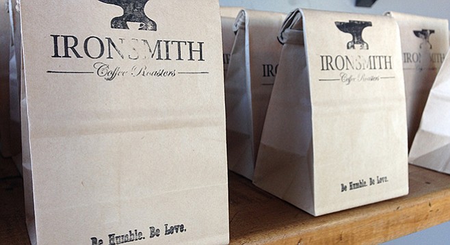Caffeine Crawl attendees received complimentary beans from Ironsmith Coffee Roasters.