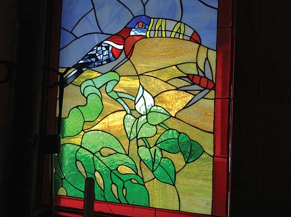 Stained glass panels add flavor to this I.B. institution