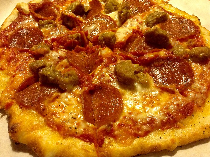 My pepperoni/sausage/meatball pizza