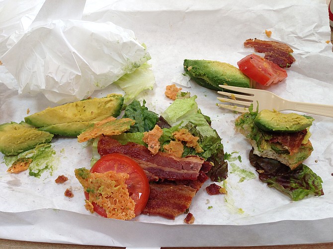 Giant chunks of avocado tend to fall out. Messy, but worth it.