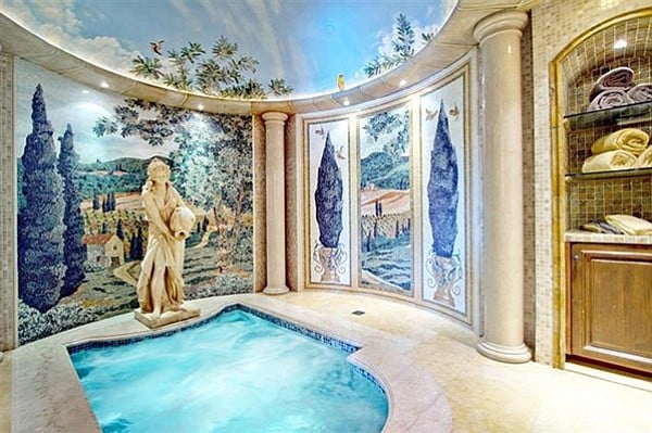 The 2500-square-foot spa building? Yeah, it’s lavish inside.