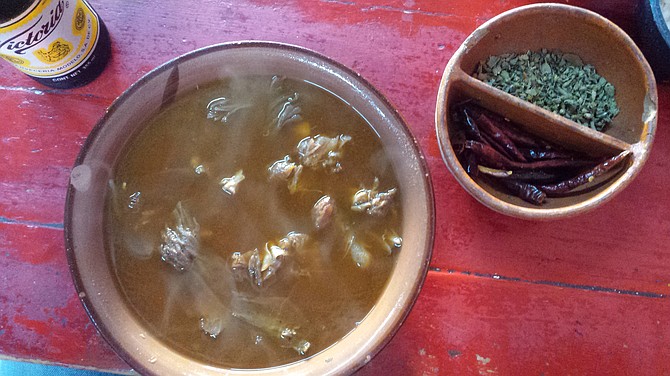 Jalisco's traditional goat birria stew, slayer of hangovers.
