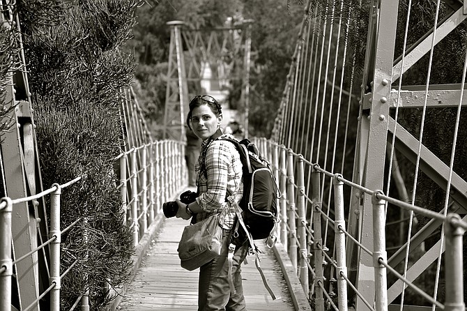 Bankers Hill, San Diego. Shot was taken with my Nikon D3100 at the Suspension Bridge. The person on this photo is my photography teacher, Jackie Carter; because of her I was introduced to the amazing world of photography. 