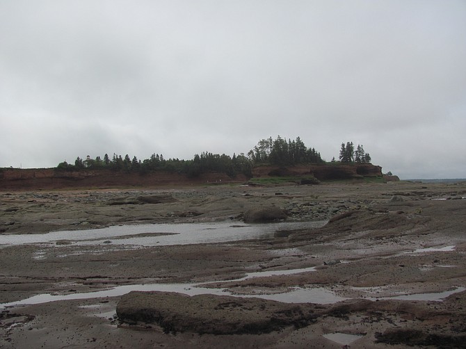The Minas basin at low tide as seen at Burntcoat head.