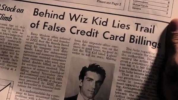 Barry Minkow created a Ponzi scheme while in his teens (from the Minkow movie)