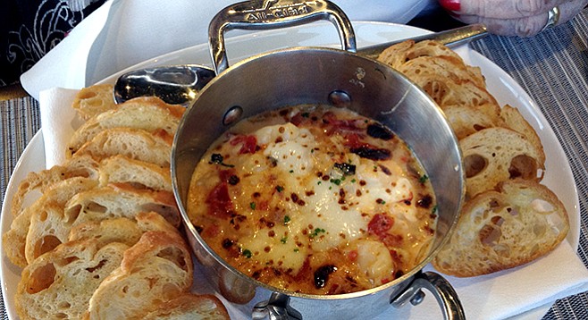 The best was Carla’s molten lobster dip — real bits of lobster, creamy-rich and slightly peppery.