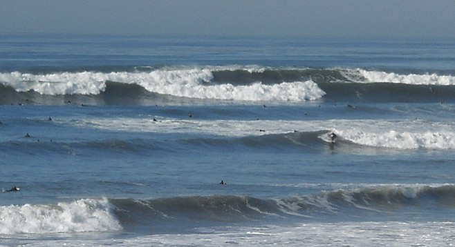 Are most surfers okay in waves smaller than ten feet? 